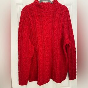 Landsend red sweater size extra large